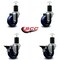 Service Caster 3.5'' Solid Poly Wheel Swivel 1-3/4'' Expanding Stem Caster Set 2 Brakes, 4PK SCC-EX20S3514-SPUS-2-PLB-2-134 - alternate 5